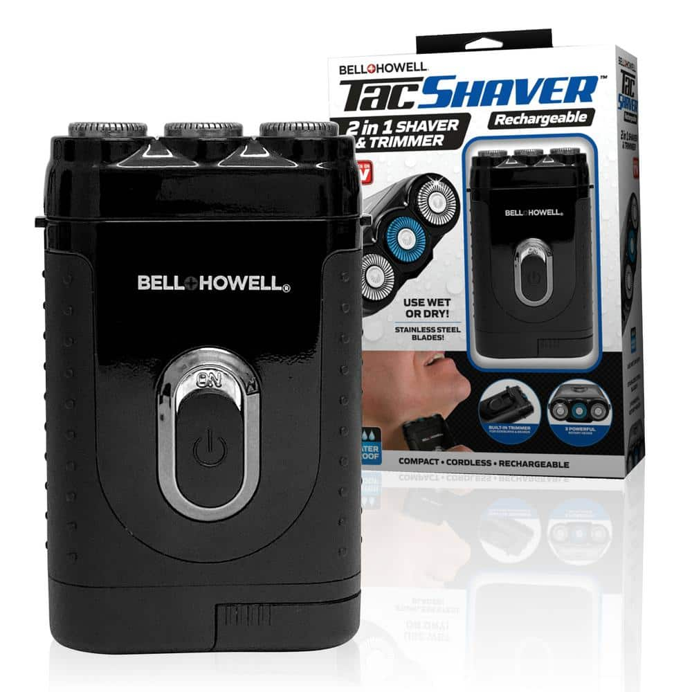 Bell + Howell Tac Shaver 2 In. 1 Rechargeable Rotary Shaver And Trimmer ...