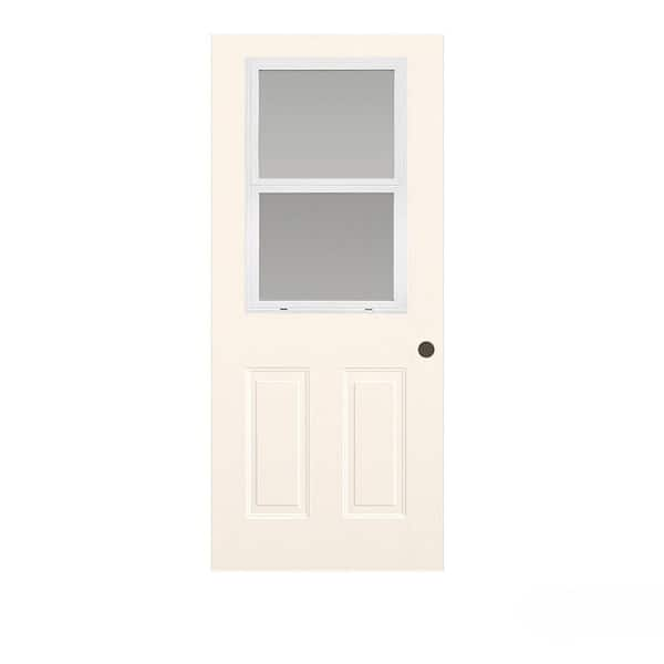 Jeld Wen 36 In X 79 In Venting 1 2 Lite Primed Steel Entry Door Slab 794854 The Home Depot