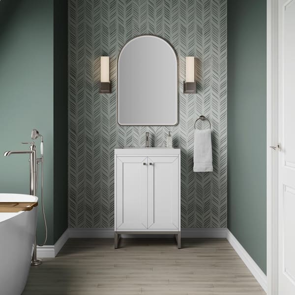 Chianti 23.6 in. W x 18.1 in. D x 27.5 in. H Single Bath Vanity Cabinet Without Top in Glossy White