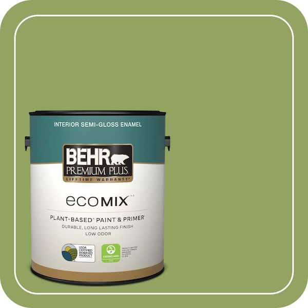1 gal. #PPU10-04 New Bamboo Semi-Gloss Enamel EcoMix Plant-Based Interior Paint & Primer