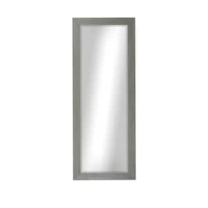 Modern Rustic ( 30.75 in. W x 71.25 in. H ) Wooden Rectangular Weathered Grey Beveled Wall Mirror