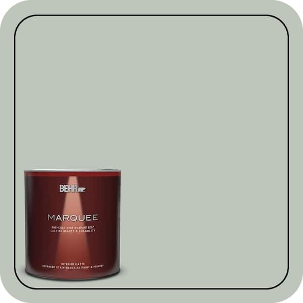 BEHR MARQUEE 1 qt. #N410-3 Riverdale One-Coat Hide Matte Interior Paint & Primer