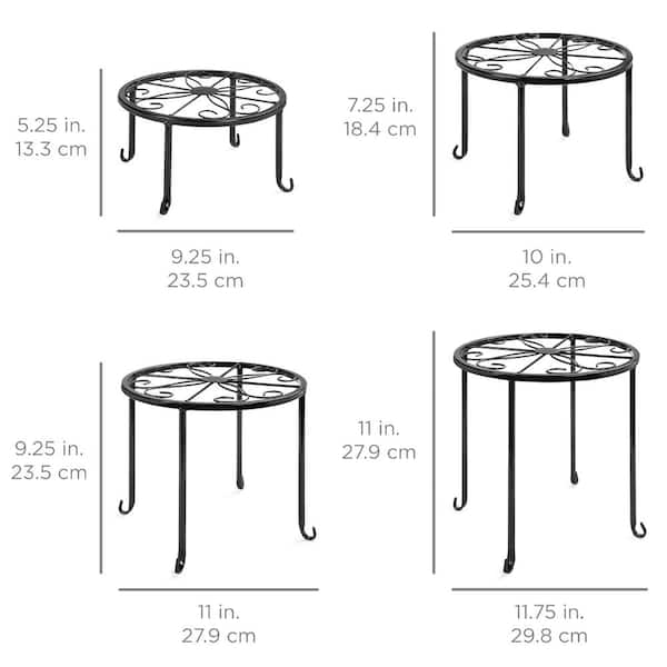 iDavosic.ly 10 Tier 12 Potted Metal Plant Stand for Indoor Outdoor