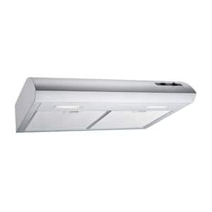 30 in. 300 CFM Convertible Under Cabinet Range Hood in Stainless Steel with Mesh Filters and Charcoal Filters