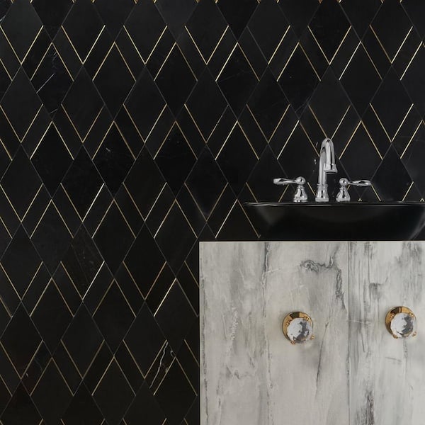 Ivy Hill Tile Mehko Nero 11.81 in. x 14.96 in. Polished Ivy Hill Tile Mehko Nero 11.81 in. x 14.96 in. Polished