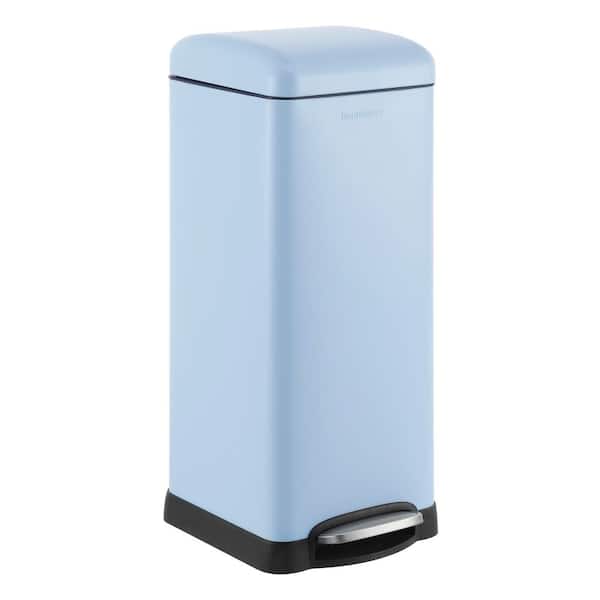 happimess Betty Retro 8-Gal. Step-Open Trash Can, Tide Pool Blue