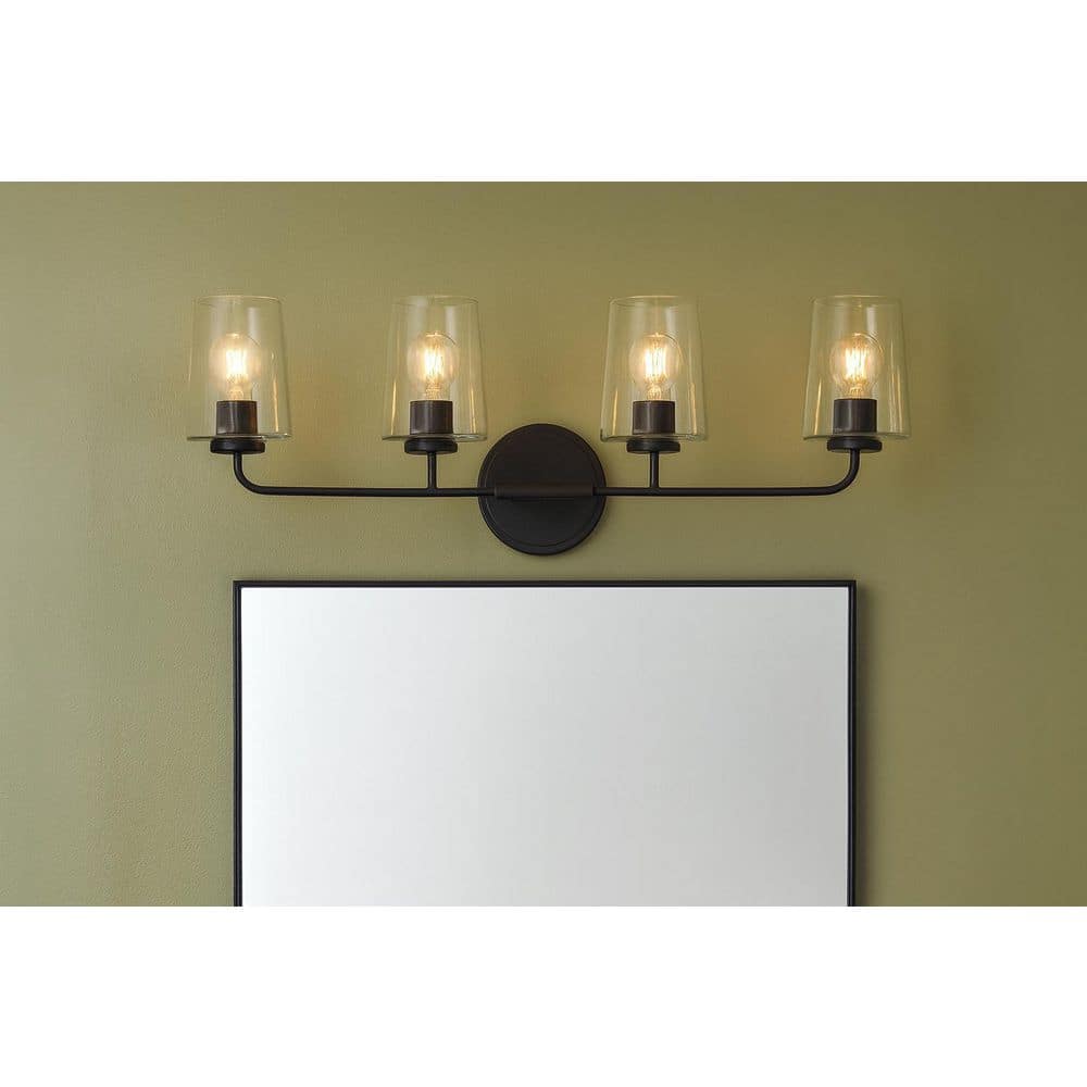 Kline 33.0 in. 4 Light Black Vanity Light price history on PriceWatchPro
