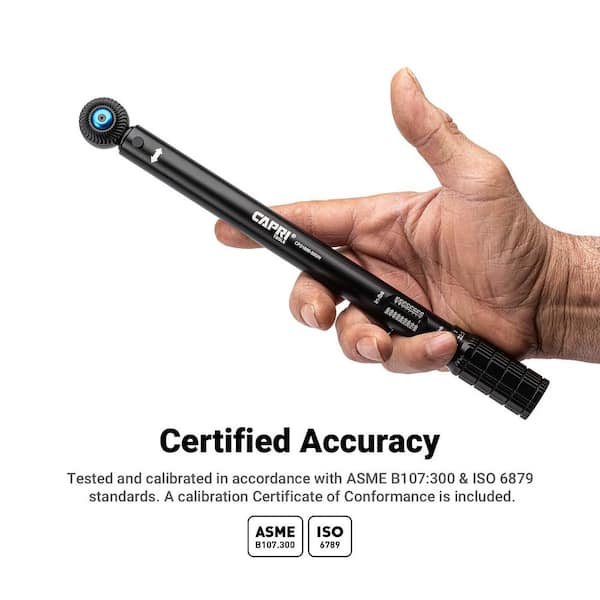 Capri Tools 3/8 in. Drive Mini Torque Wrench, 100-500 in. lbs