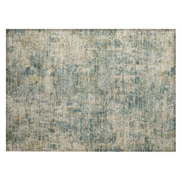 Chantille Machine Washable Indoor/Outdoor Abstract ACN2061 Aloe 1 ft. 8 in. x 2 ft. 6 in. Accent Rug