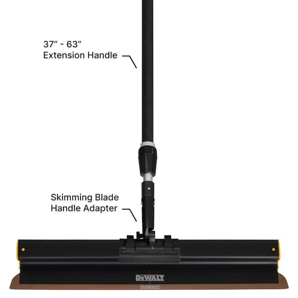 DEWALT 10 in. Aluminum-Body Skimming Blade with 37-63 in. Handle plus Adapter