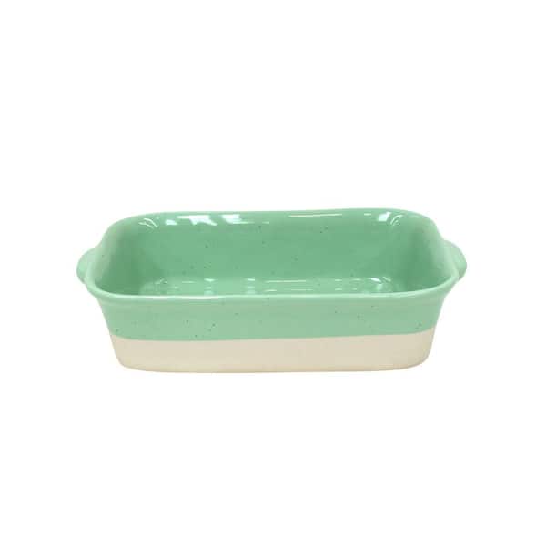 CASAFINA Fattoria 10.75 in. 51 fl. oz. Green Ceramic Stoneware Baker