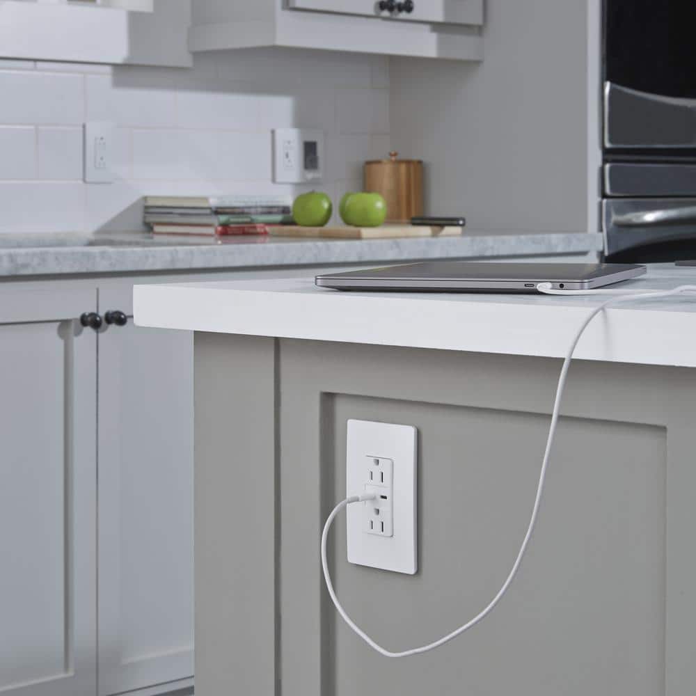 White 1-Gang Screwless Polycarbonate Wall Plate