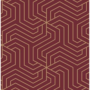 Burgundy Ramsey Peel and Stick Wallpaper Sample