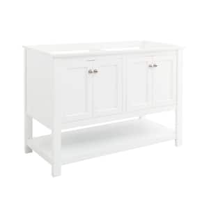 Manchester 48 in. W Bathroom Double Bowl Vanity Cabinet Only in White
