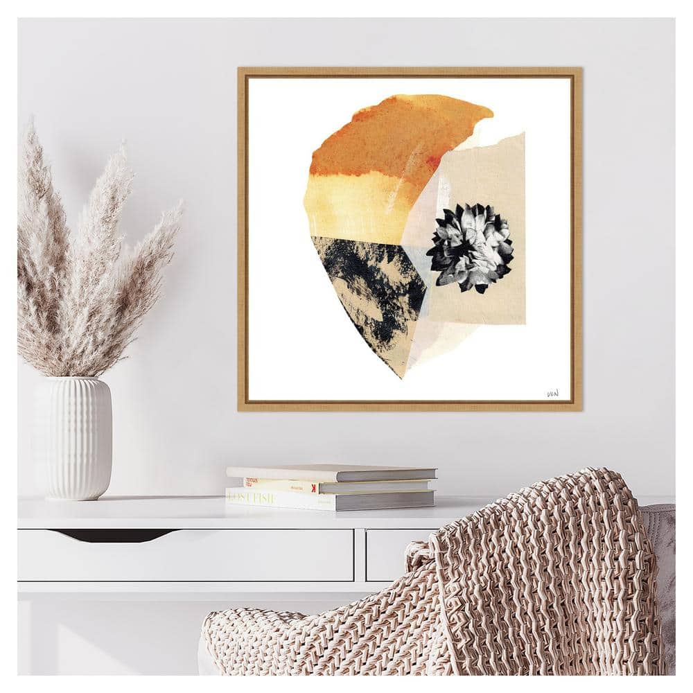 Mother I Abstract Canvas Print with Sylvie Maple Frame