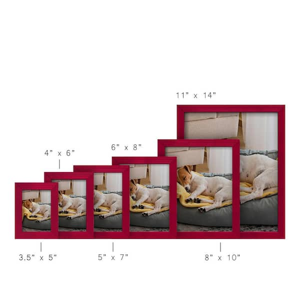 Wexford Home Textured 3.5 in. x 5 in. Red Picture Frame (Set of 6) WF107A-6  - The Home Depot