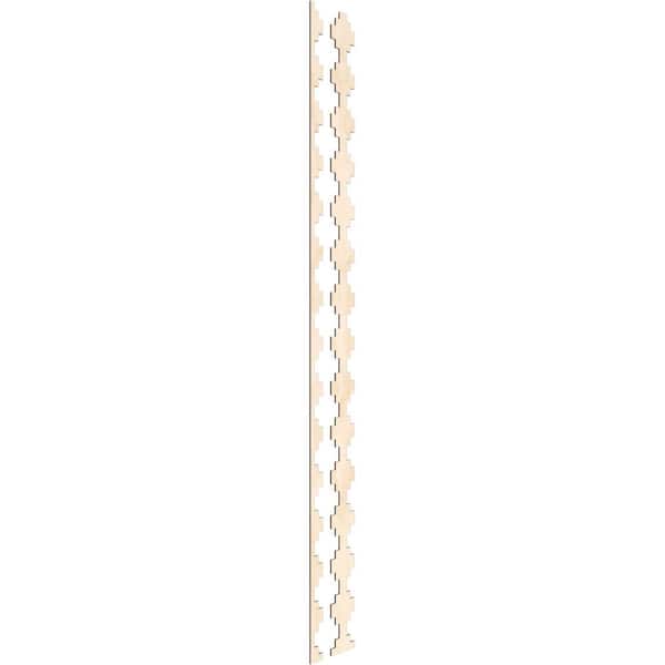 Ekena Millwork Gypsum 94 in. H x 0.25 in. W Slatwall Panels in Birch 15-Pack