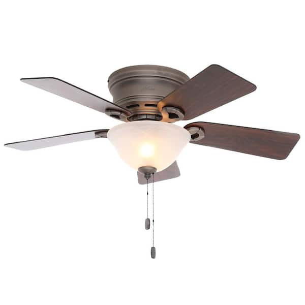 Hunter Conroy 42 in. Indoor Antique Pewter Low Profile Ceiling Fan with Light Kit