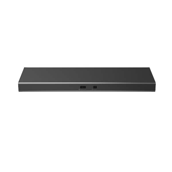 Zephyr Cyclone 36 in. 600 CFM Ducted Under Cabinet Range Hood in Black Stainless Steel with LED Lights