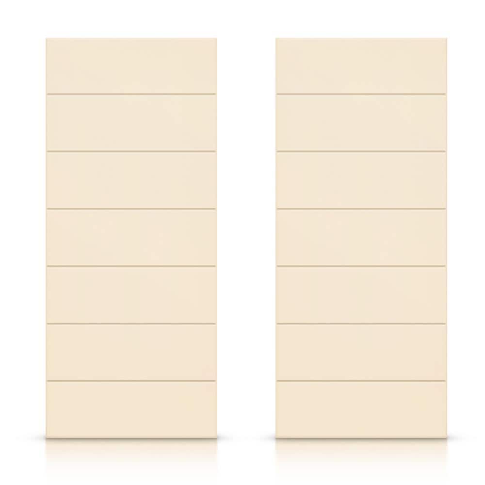 84 in. x 84 in. Hollow Core Beige Stained Composite MDF Interior Double Closet Sliding Doors price history on PriceWatchPro