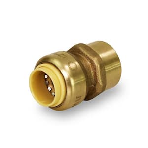 1/2 in. Brass Push to Connect Push x Female Adapter, for PEX, Copper and CPVC Piping