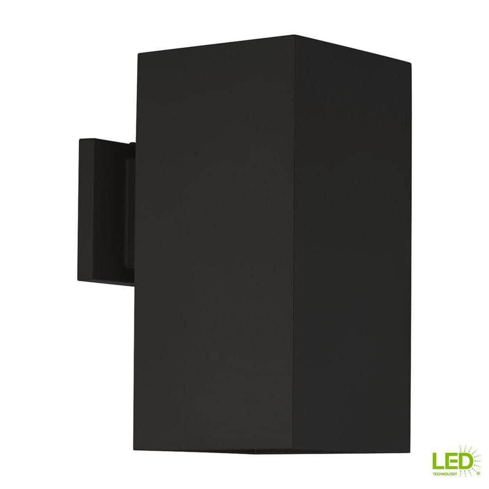 Black 6" Dimmable LED Outdoor Wall Sconce