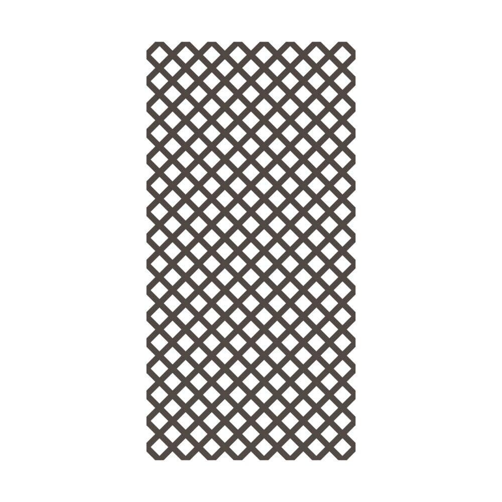 Espresso Classic Diamond Vinyl Lattice Panel 4 ft. x 8 ft.