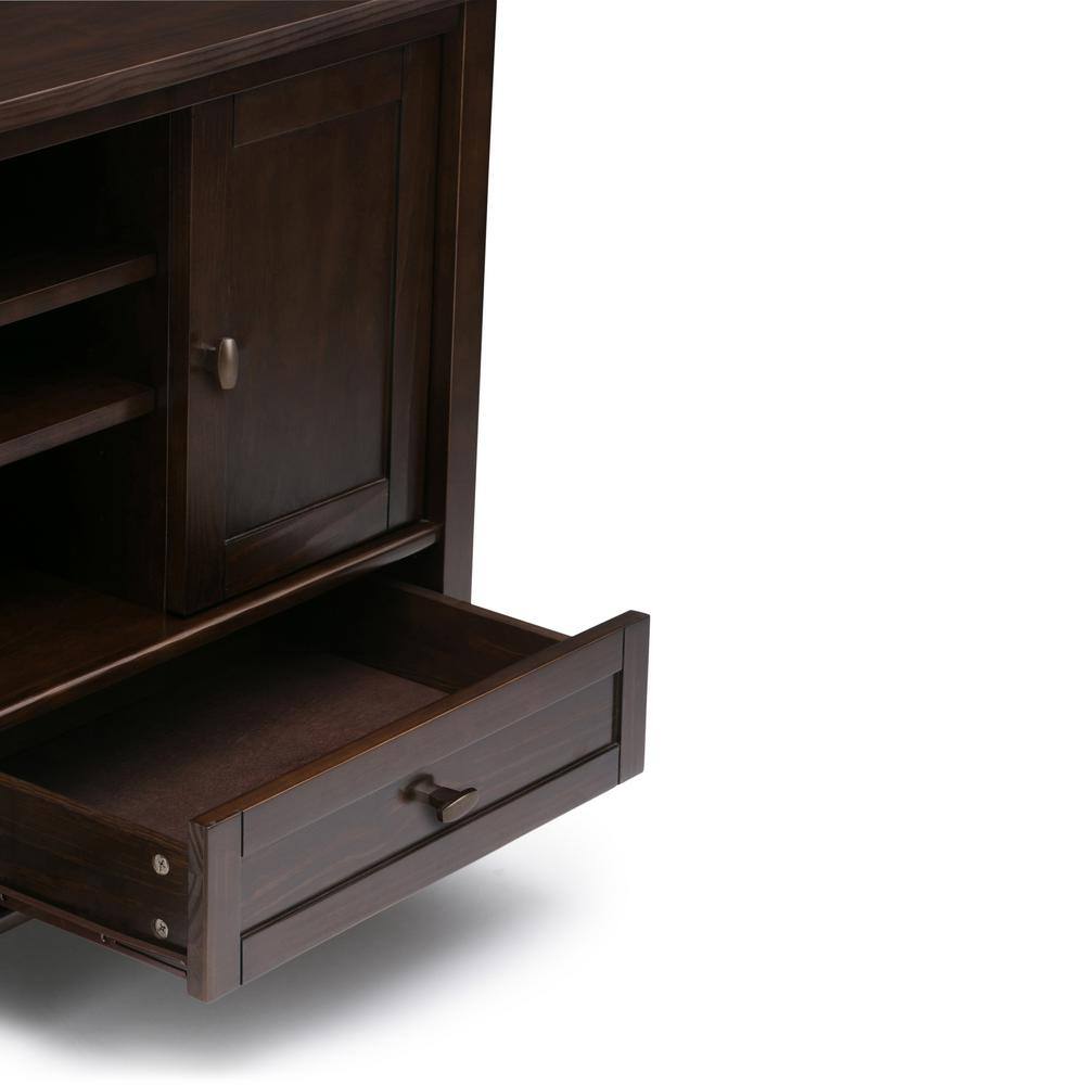 Tobacco Brown Solid Pine 47" TV Media Stand with Cabinets
