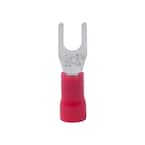 22-18 AWG 4 to 6 Stud Spade Terminal, Vinyl Red (10-Pack)