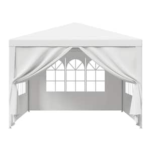 Outdoor 10 ft. x 10 ft. Gazebo Canopy Wedding Party Tent Camping Shelter Waterproof Tent with Removable 3-Side Walls