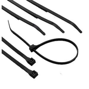 14 in. Black UV Resistant 75 Lb Tensil Strength Double Lock Cable Tie (100-Pack)