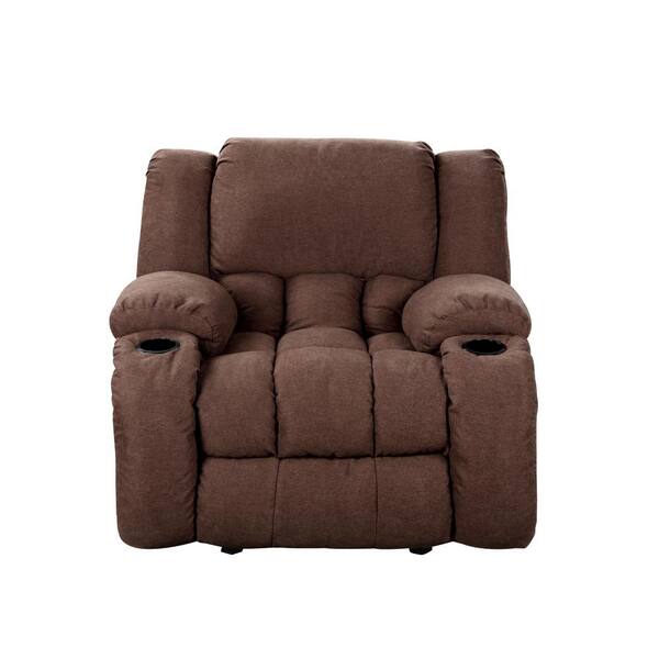 Lyla 42 In Width Big And Tall, Microfiber Recliner Chair With Cup Holder