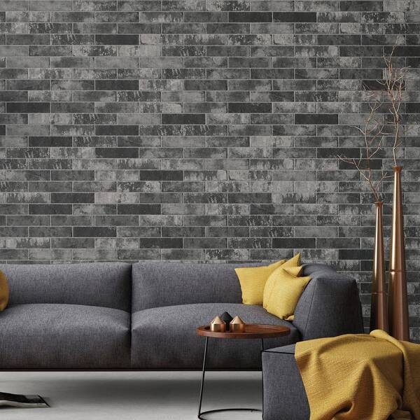 MSI Capella Charcoal Brick 2 in. x 10 in. Matte Porcelain Floor