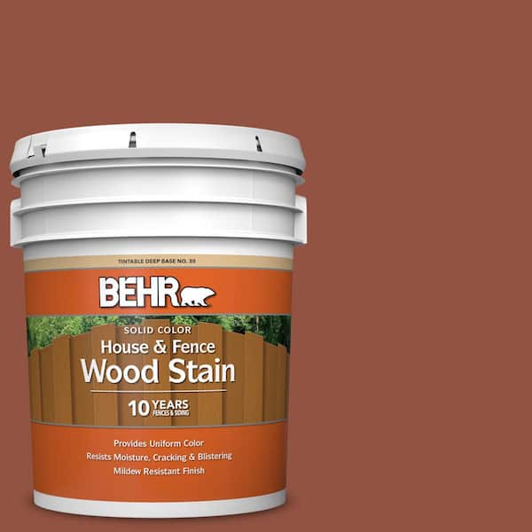 BEHR 5 gal. #SC-130 California Rustic Solid Color House and Fence Exterior Wood Stain