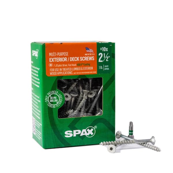 SPAX #10 x 2-1/2 in. HCR-X T-Star Plus Flat Undercut Interior/Exterior Multi-Purpose Screw (81-Box)