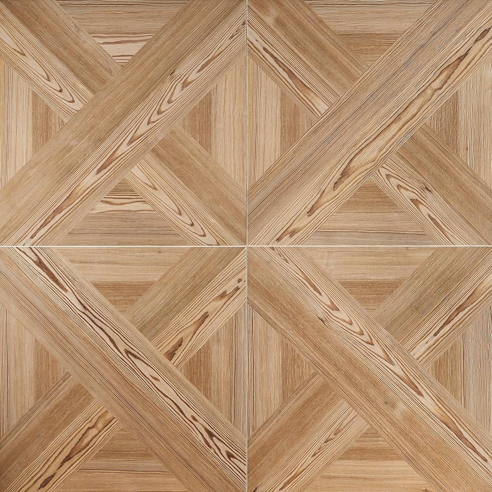 Evergreen 24" x 24" Light Brown Porcelain Wood Look Tile