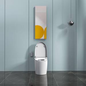 Smart 1-piece 1.27 GPF Single Flush Elongated Toilet and Bidet with Seat in. White Seat Included