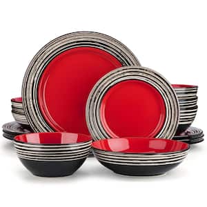Arbre 16-Piece Stoneware Red Dinnerware Set (Service for 4)