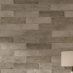 Relic Rectangle 3 in. x 12 in. Glazed Smoky Taupe Matte Ceramic Subway Wall Tile (5.28 sq. ft./Case)