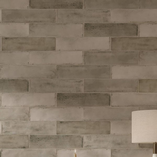 Relic 3 in. x 12 in. Smoky Taupe Matte Glazed Ceramic Subway Wall Tile (5.328 sq. ft./case)