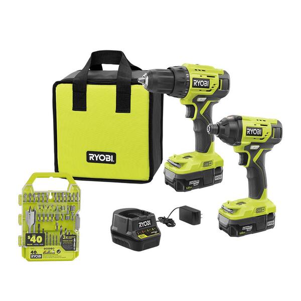 RYOBI ONE+ 18V Cordless 2-Tool Combo 