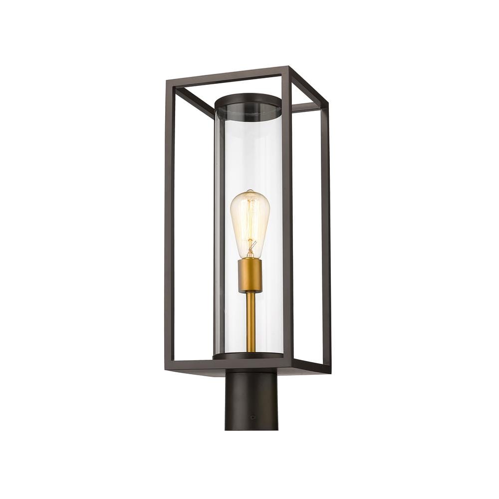 Dunbroch 1-Light Bronze Brass Aluminum Hardwired Outdoor Weather Resistant 