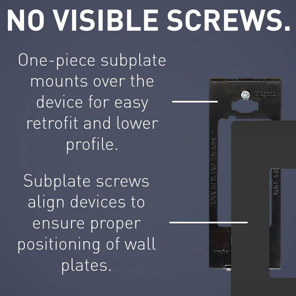 Radiant Black 4-Gang Screwless Polycarbonate Wall Plate