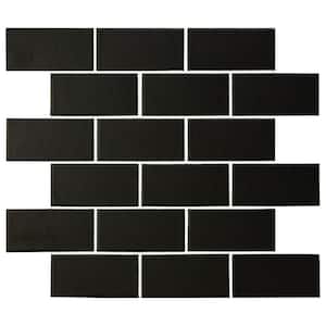 Retro Matte Black 11.47 in. x 11.22 in. Matte Porcelain Floor and Wall Tile (13.35 sq. ft./Case)