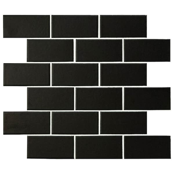 MSI Retro Matte Black 11.47 in. x 11.22 in. Matte Porcelain Floor and Wall Tile (13.35 sq. ft./Case)