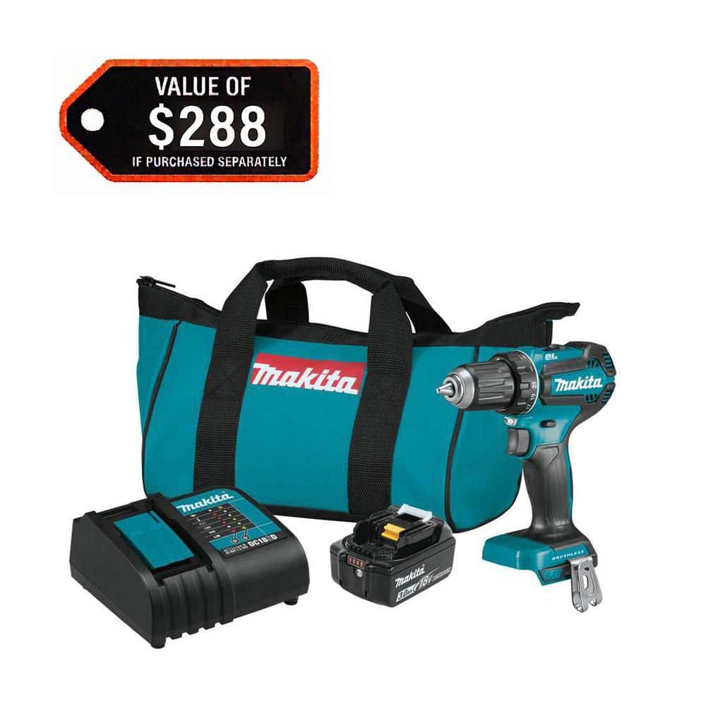 Makita 18V LXT Lithium-Ion Brushless Cordless 1/2 in. Driver-Drill