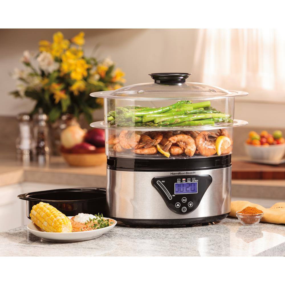 Hamilton Beach 5.5 Quart Digital Stainless Steel Food Steamer