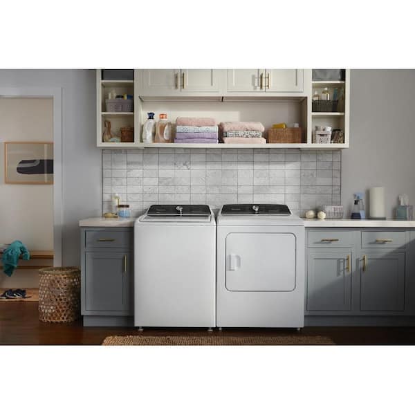 7 cu. ft. White Electric Top Load Moisture Sensing Dryer with Steam