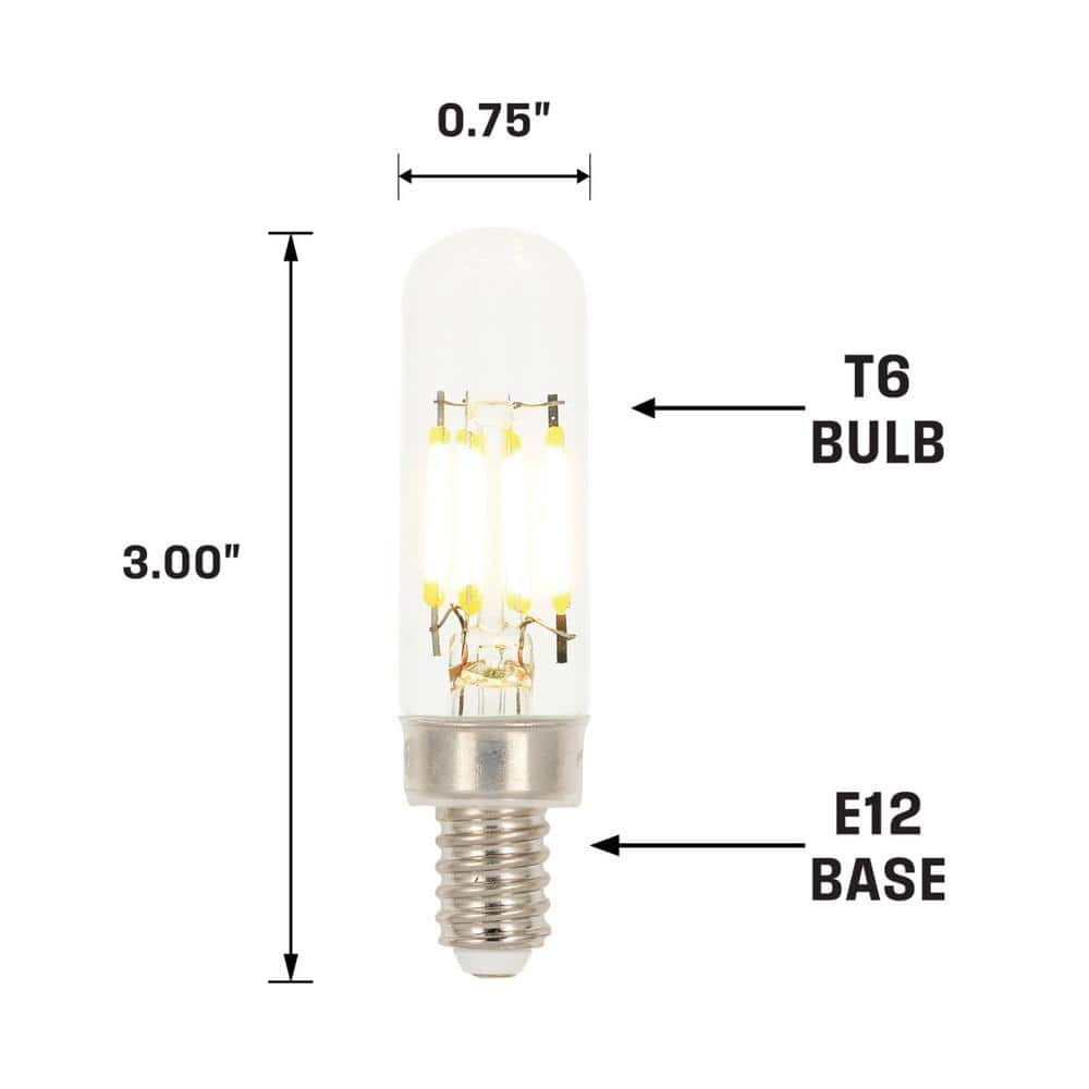 25 Watt Equivalent T6 Clear Dimmable LED Bulb Set
