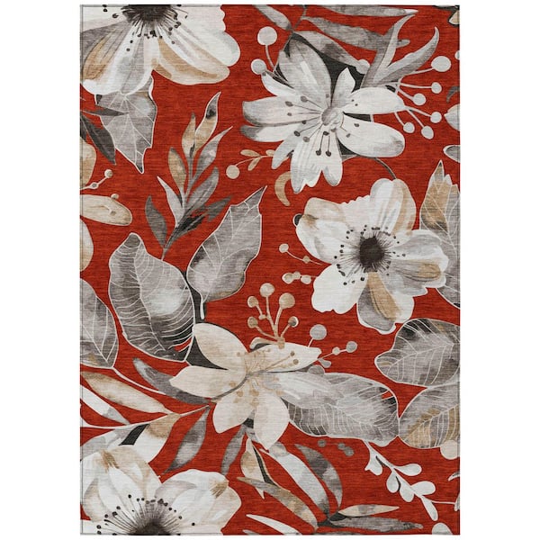 Addison Rugs Chantille Machine Washable Indoor/Outdoor Abstract ACN2260 Red 5 ft. x 7 ft. 6 in. Area Rug